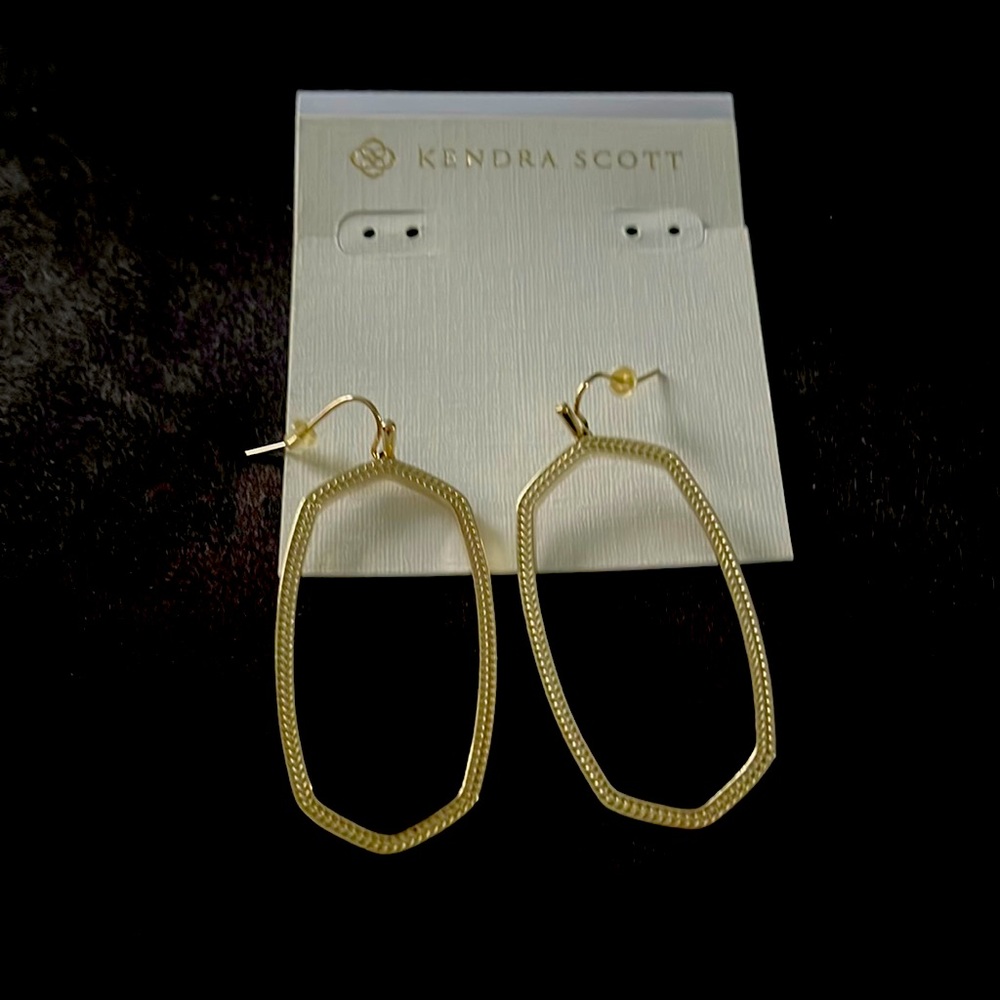 Gold open frame Danielle Kendra Scott Earrings